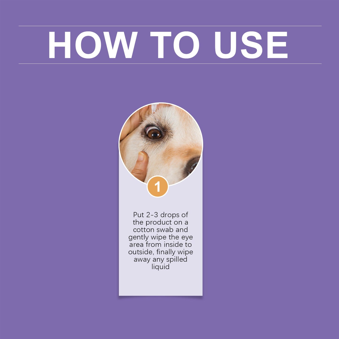 V.I.P Digital Presence tear stain remover for dogs and cats with instructions for proper use