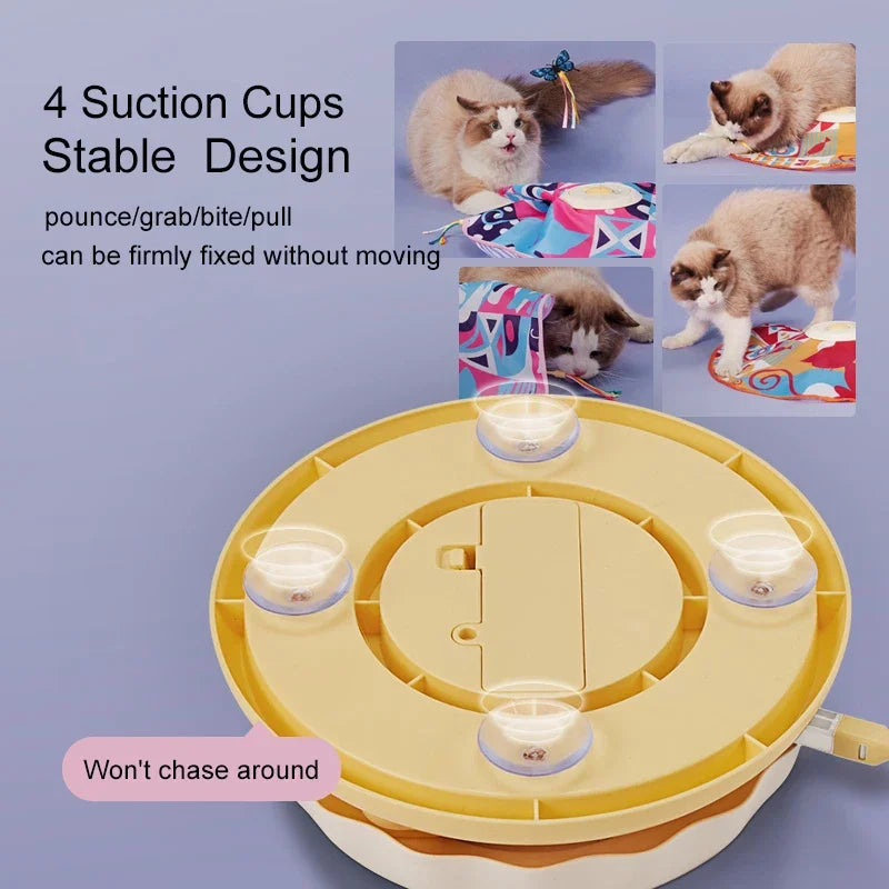 Fluttering Butterfly Cat Toys Interactive Cat Sticks Pet Kitten Can't Resist Mystery Motion Concealed Game Toy Automatic Teasing