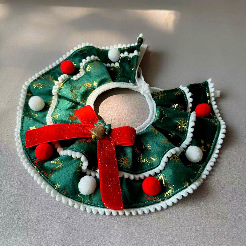 Pet Christmas Day Dress Up Scarf Decoration Supplies Dog Scarf Cat Water Scarf Mouth Tie Bow - Purrfect Pet Kingdom