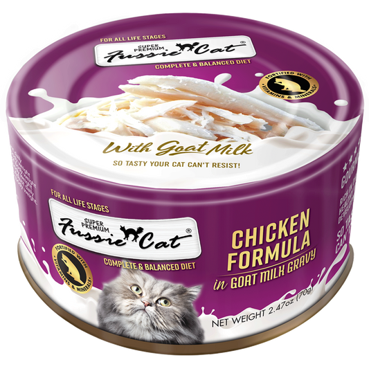 Fussie Cat Chicken In Goat Milk Cat Cans (2.47oz) - Wet Cat Food - The Family Pet