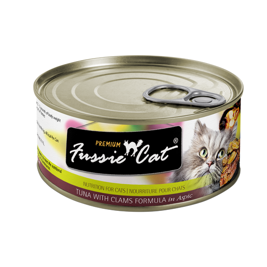 Fussie Cat Premium - Tuna With Clams Formula In Aspic (2.82oz) - Wet Cat Food - The Family Pet