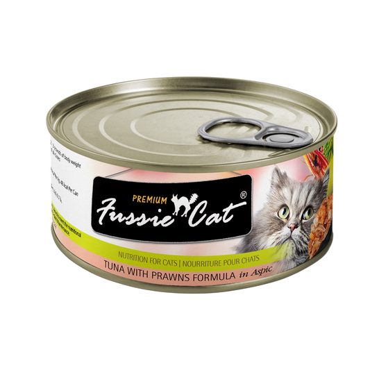 Fussie Cat Premium - Tuna With Prawns Formula In Aspic (2.82oz) - Fussie Cat Wet Cat Food - The Family Pet