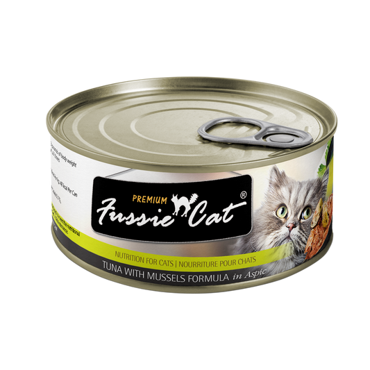 Fussie Cat Premium - Tuna With Mussels Formula In Aspic (2.82oz) - Fussie Cat Wet Cat Food - The Family Pet