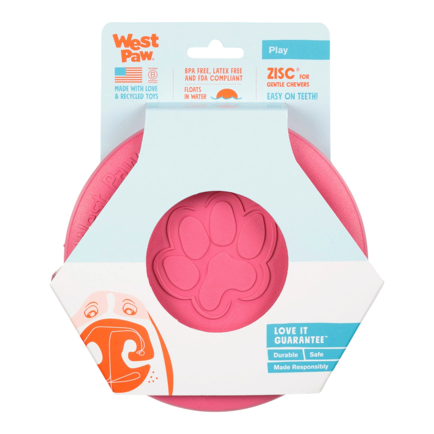 Zisc Geranium Interactive Dog Toy Durable Play Premium - lifestyle view