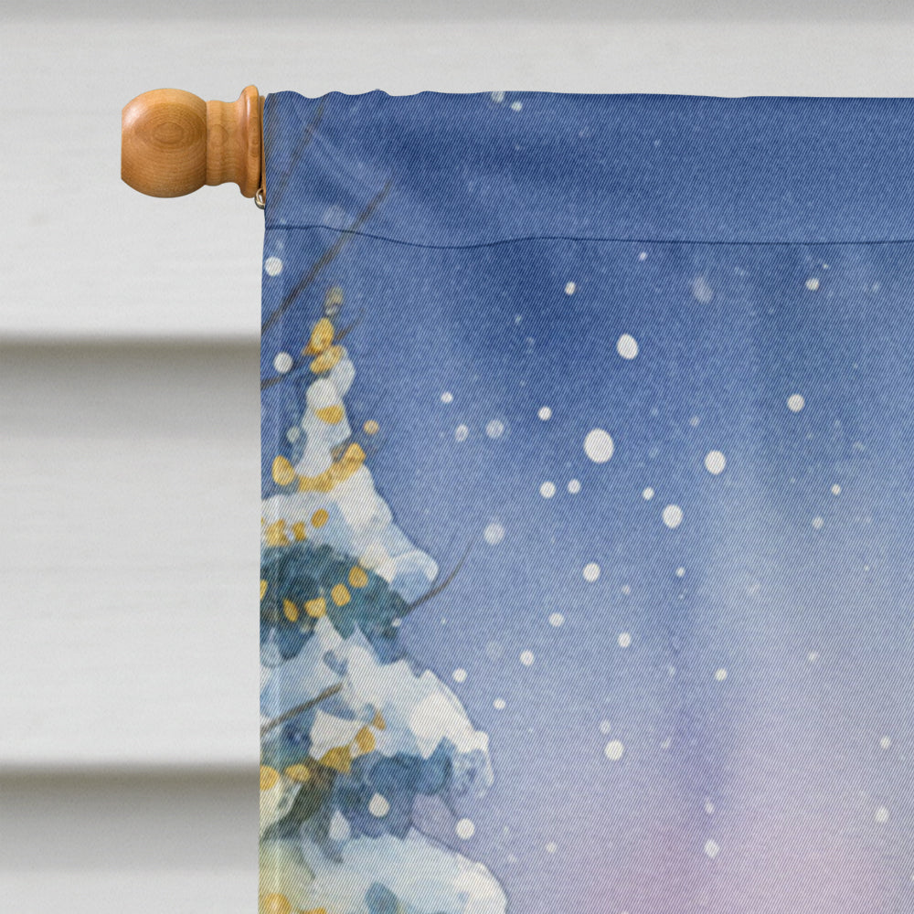 French Bulldog with Santa Claus House Flag