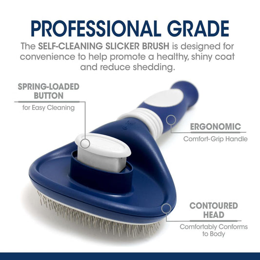 Four Paws Self-Clean Slicker Brush