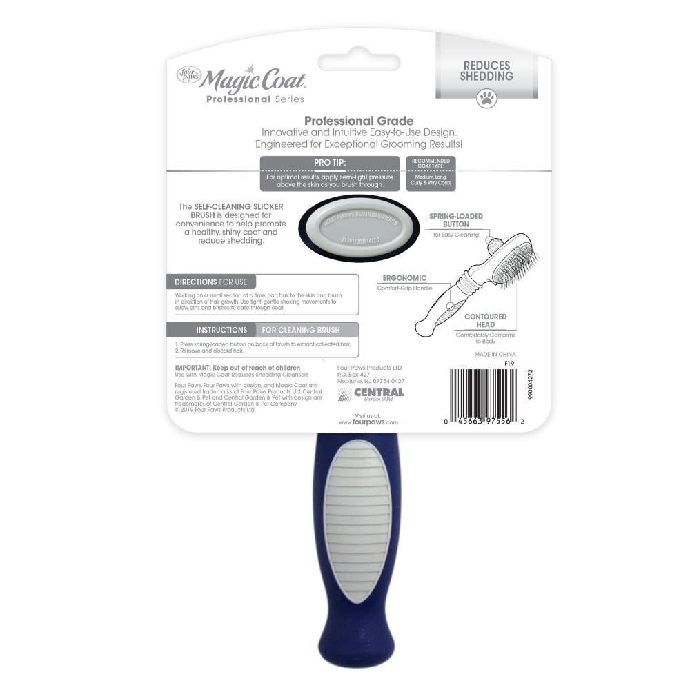 Four Paws Magic Coat Professional Series Self - Cleaning Slicker Brush - Pet Supplies - The Family Pet