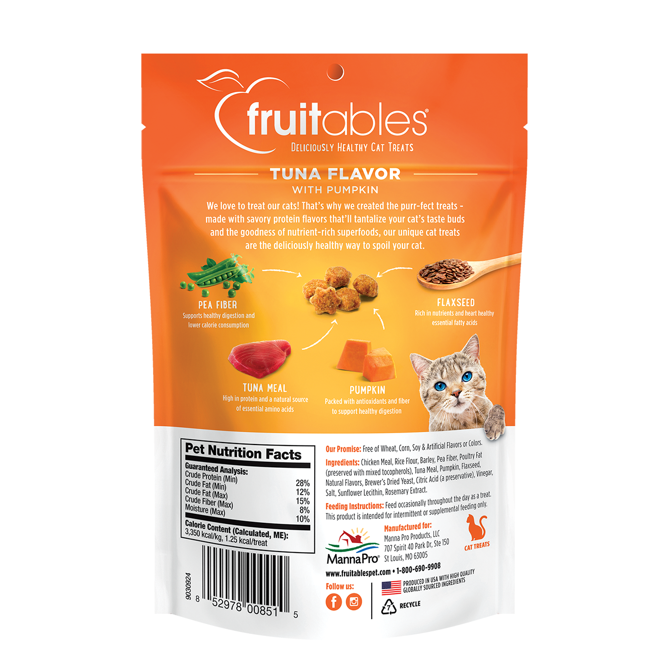 Cat Treats Tuna Pumpkin Flavor 2.5 Oz ๐