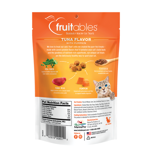 Purrfect Pet Kingdom Premium Fruitables Tuna Flavor with Pumpkin Cat Treats (2.5oz) For Kittens - View 2 showing detail