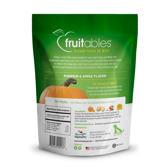 Fruitables Healthy Dog Treats Pumpkin Apple 7Oz Dog Treats - detail view