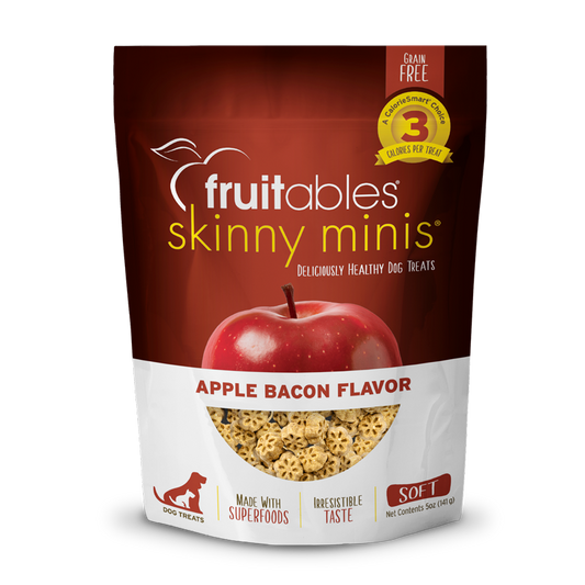 Fruitables Skinny Minis Apple Bacon Dog Treats (5oz) - Fruitables Dog Treats - The Family Pet