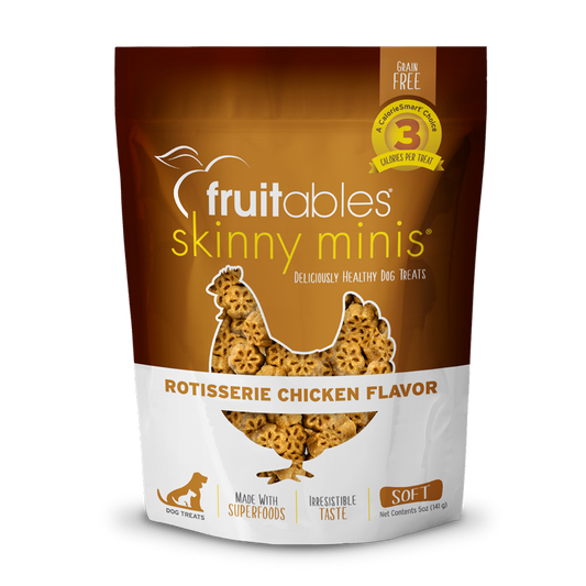 Fruitables Skinny Minis Rotisserie Chicken Dog Treats (5oz) - Fruitables Dog Treats - The Family Pet