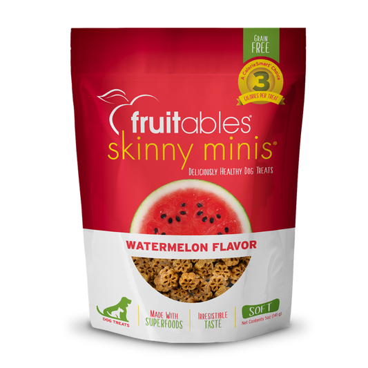 Fruitables Skinny Minis Watermelon Dog Treats (5oz) - Fruitables Dog Treats - The Family Pet
