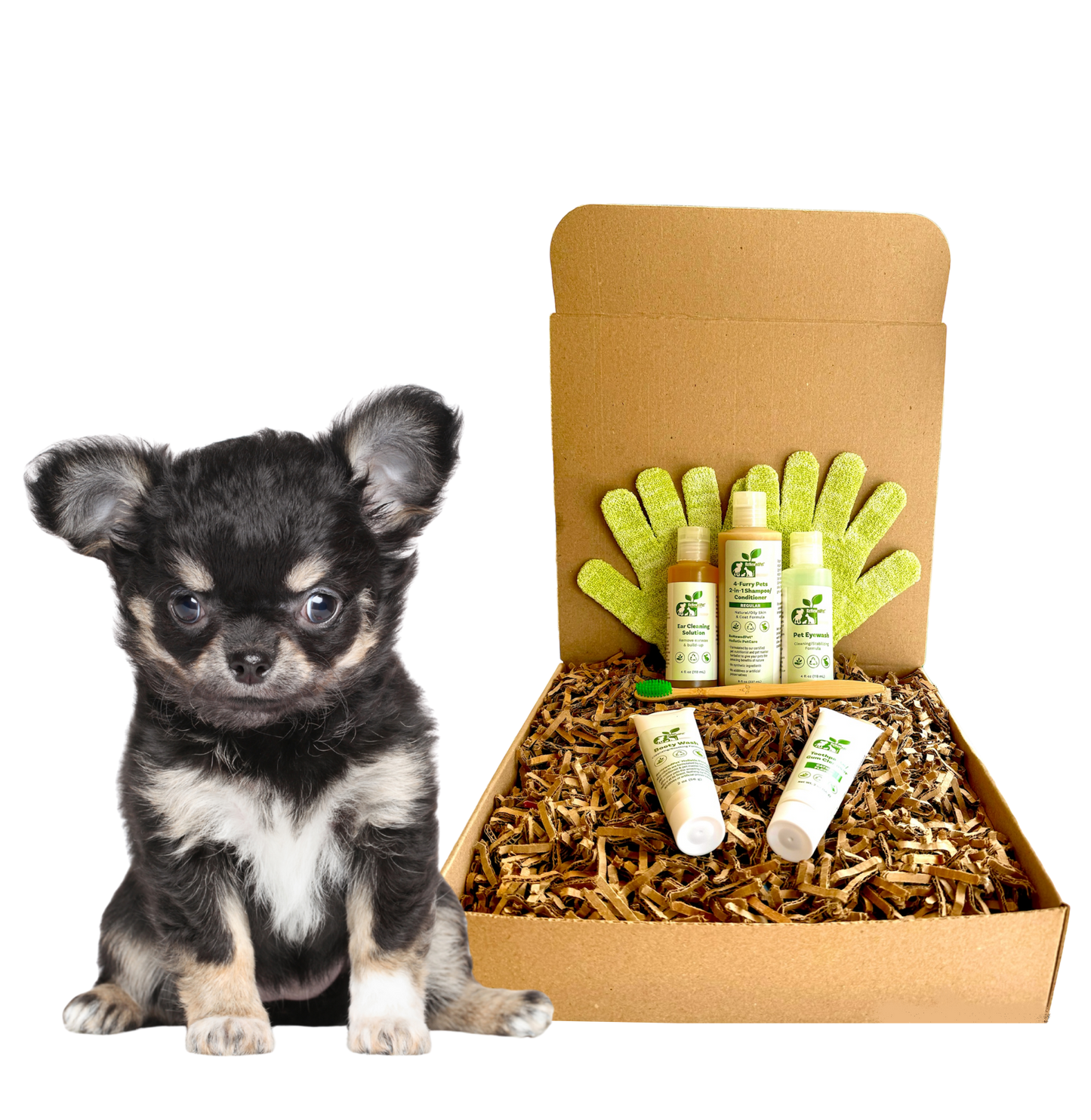 4 - FURRY DOGS *SENSITIVE GROOMING KIT - 4 Furry Friends - ReNewedPet