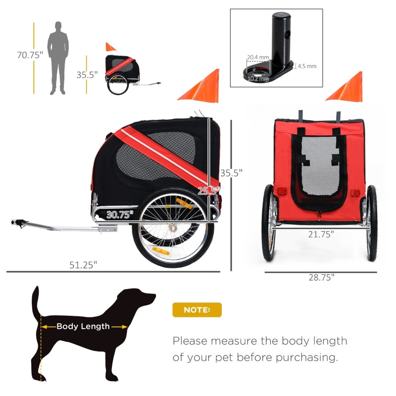 Bike Trailer Cargo Cart for Dogs and Pets - Purrfect Pet Kingdom
