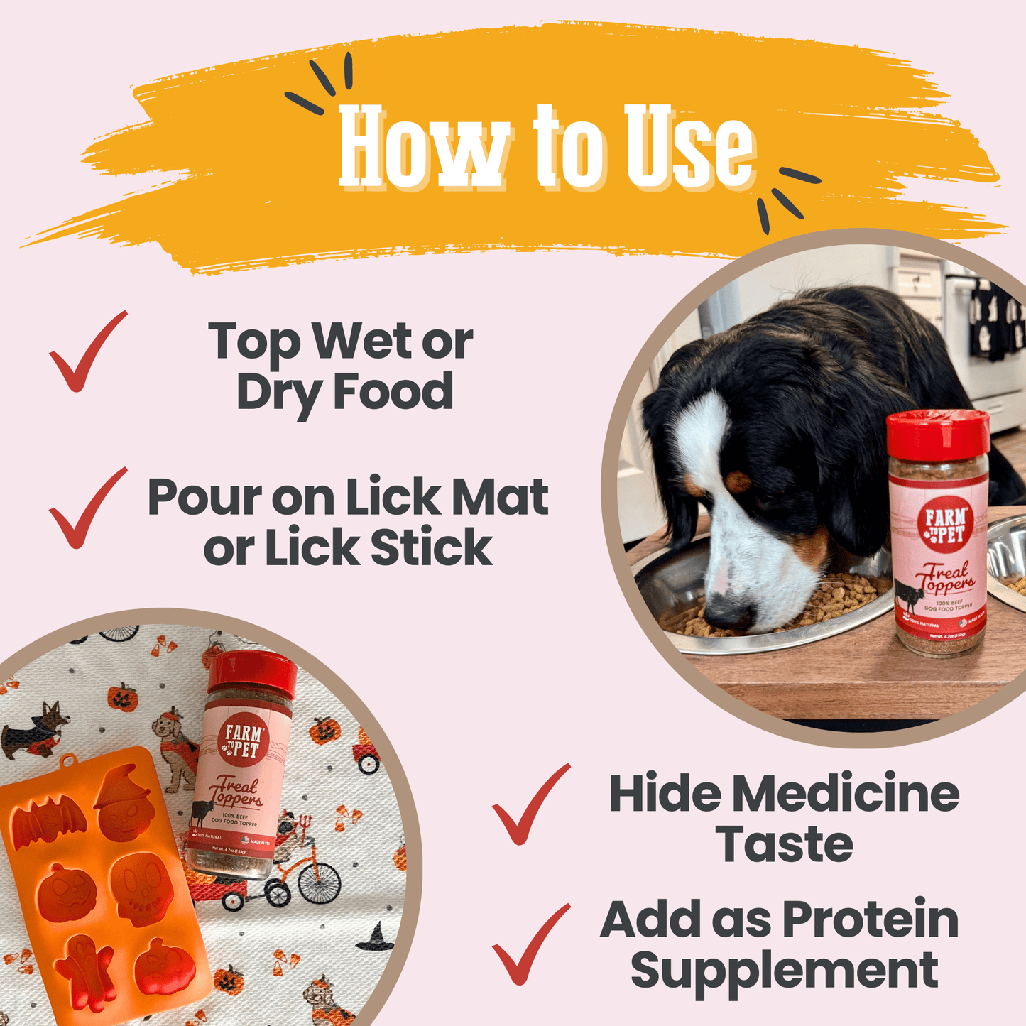 Dog Food Topper Beef Powder Meal Supplement 4oz 🥩