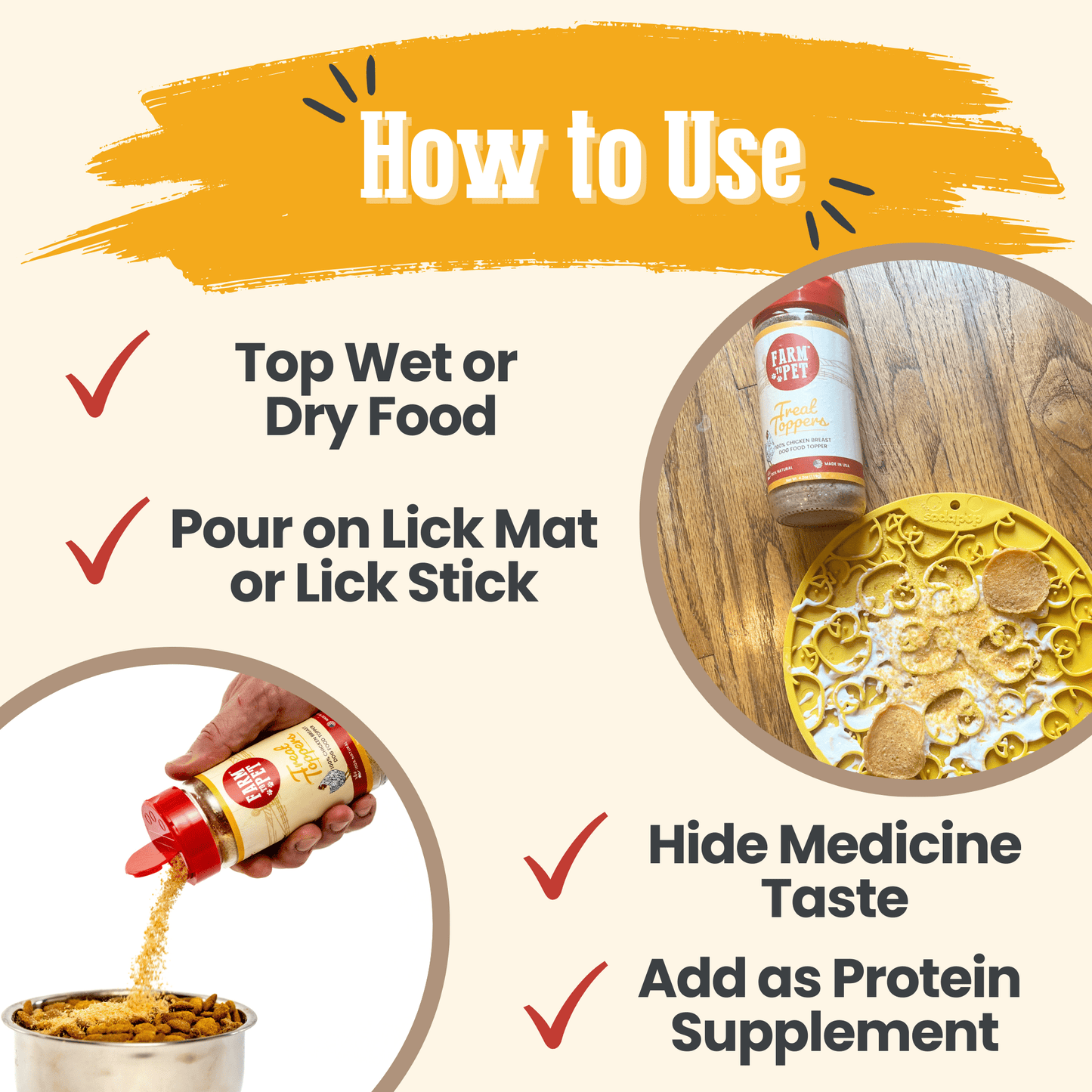 Dog Food Topper Chicken Meal Supplement Powder 4oz ๐