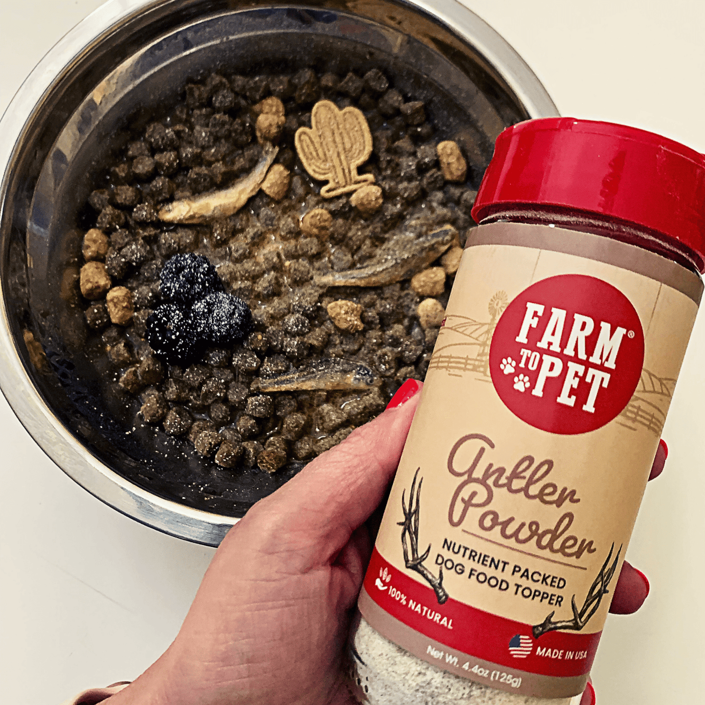 Dog Food Topper Antler Powder Supplement 4oz 🦌