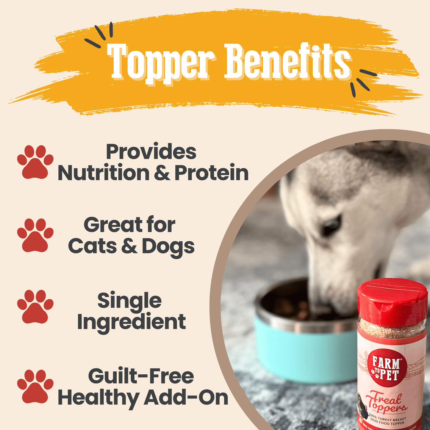 Dog Food Topper Bundle Chicken Turkey 2-Pack 8oz ๐