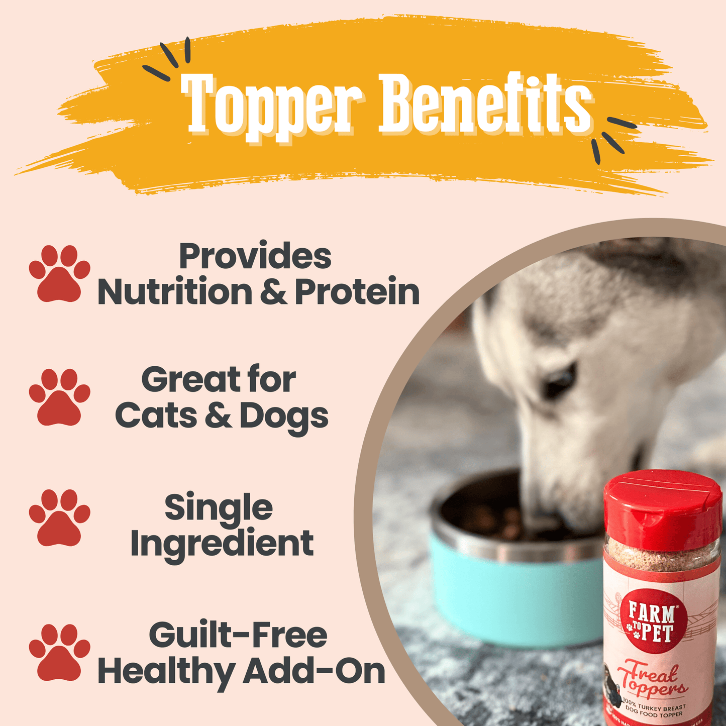 Dog Food Topper Turkey Meal Supplement Powder 4oz 🦃