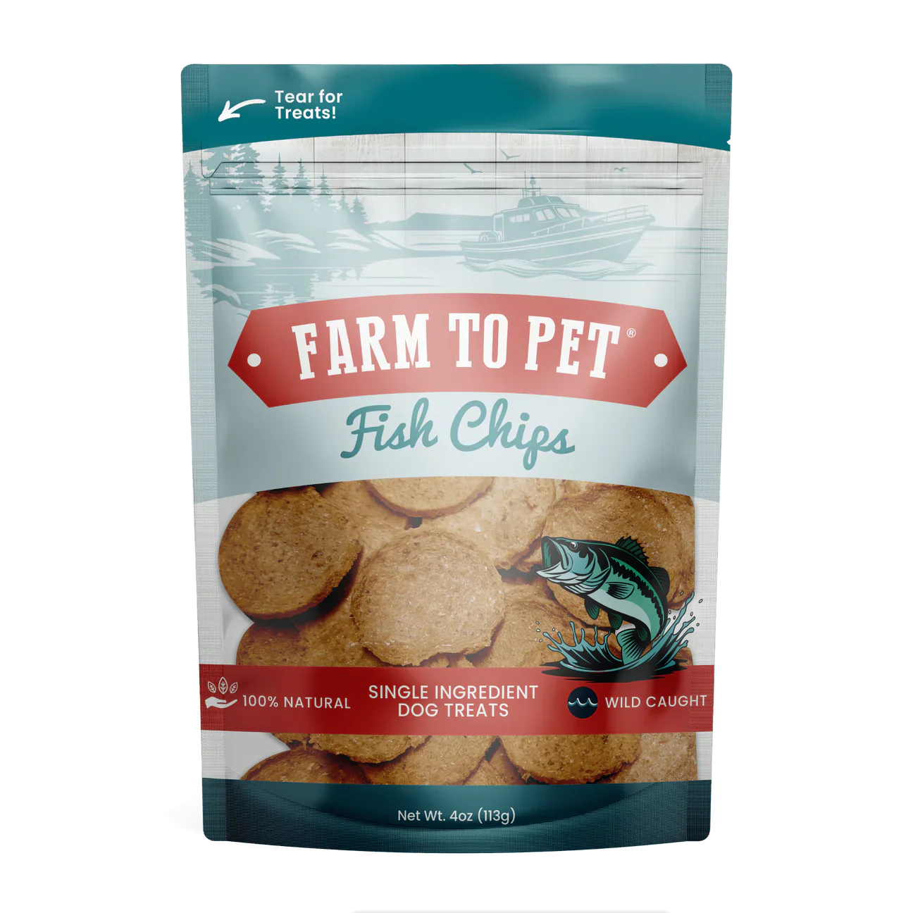 Farm To Pet Fish Chips (4oz) - dog treats - The Family Pet