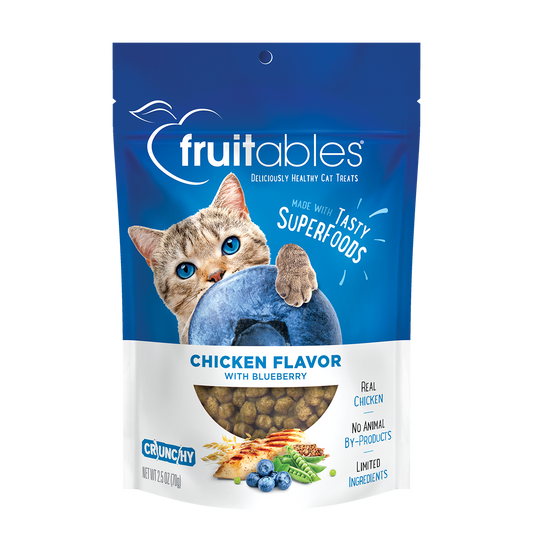 Fruitables Chicken Flavor with Blueberry Cat Treats (2.5oz) - Dried Cat Treats - The Family Pet