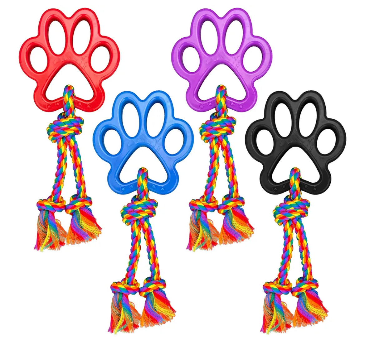 Multipet Tug A Paw Dog Toy with Durable Rope Handle 14 Inch
