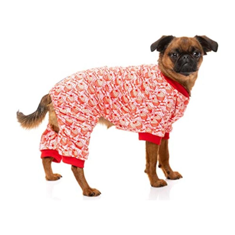 Hey There Sweetie Red Trim Cupcake Dog Pajamas