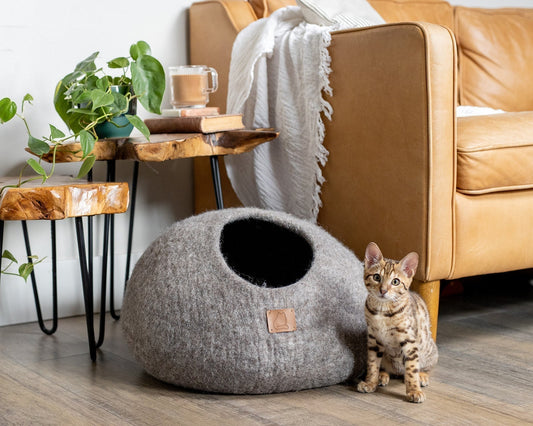 Earth Brown | Round Style Cave by Fuzzy Cove - The Family Pet