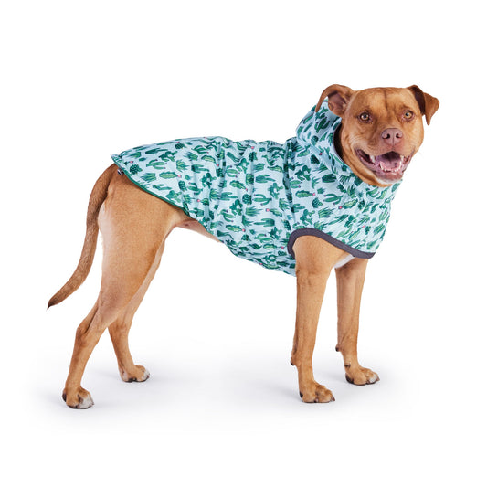 Reversible Elasto Fit Raincoat Green Green Dog Raincoats Pet - detail view