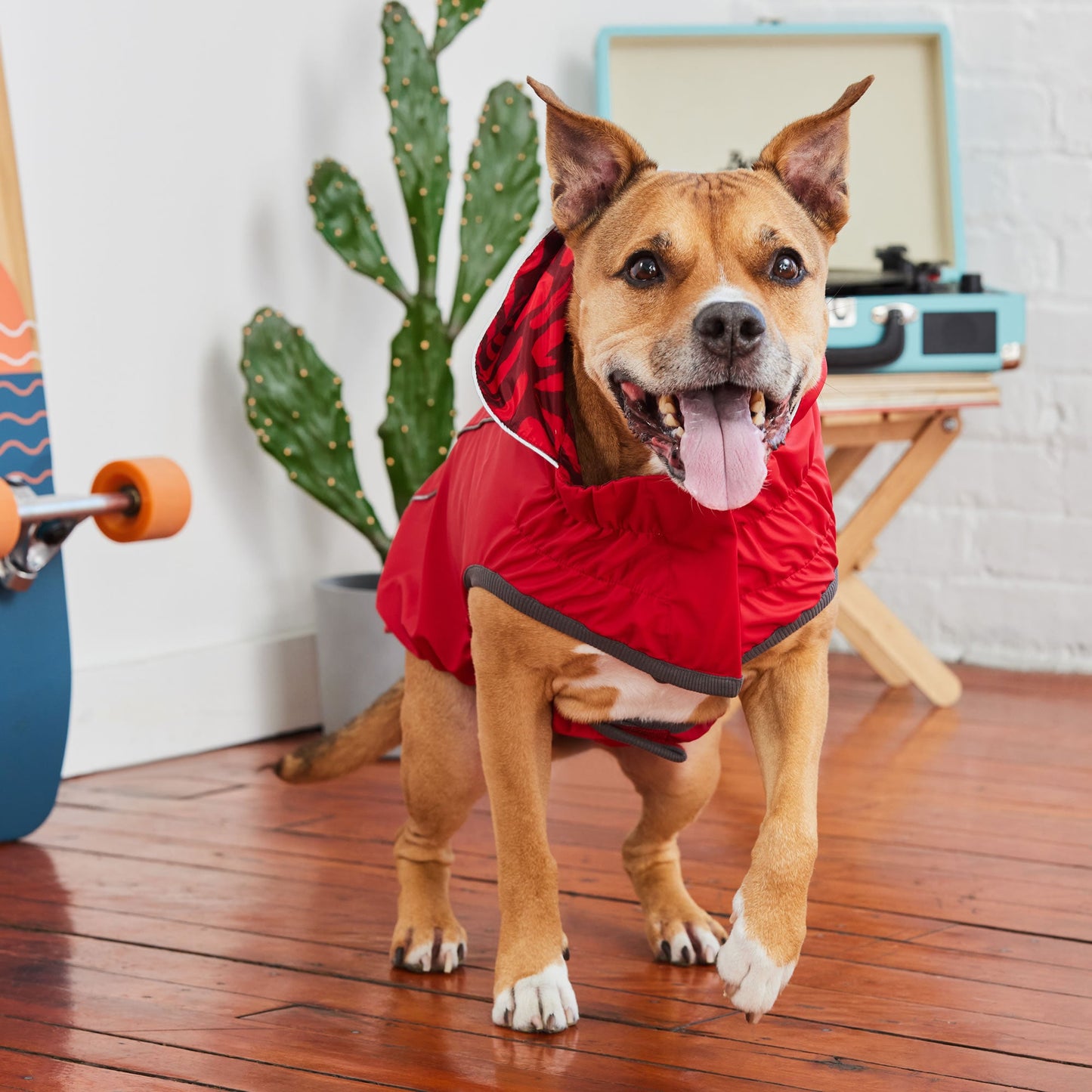 Reversible Elasto-Fit Raincoat - Red/Red 🌧️