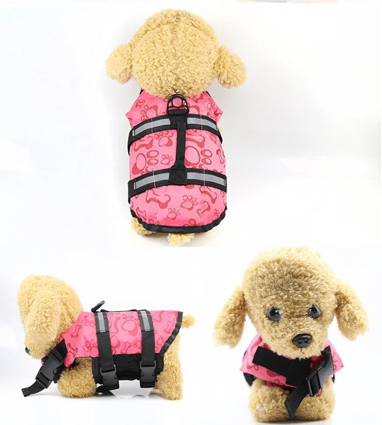 Dog Life Jacket Safety Vest Flotation Swimming ๐