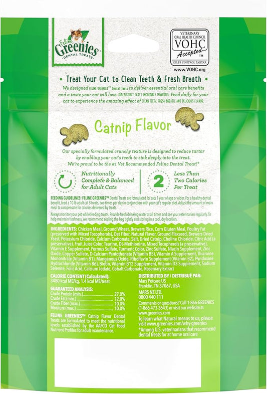 Greenies FELINE GREENIES Catnip Flavored Dental Treats
