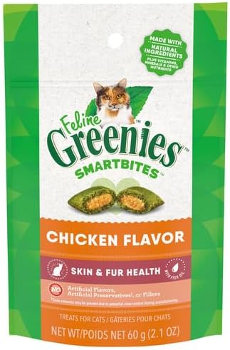 Greenies Smartbites Skin & Fur Cat Treats Chicken 2oz