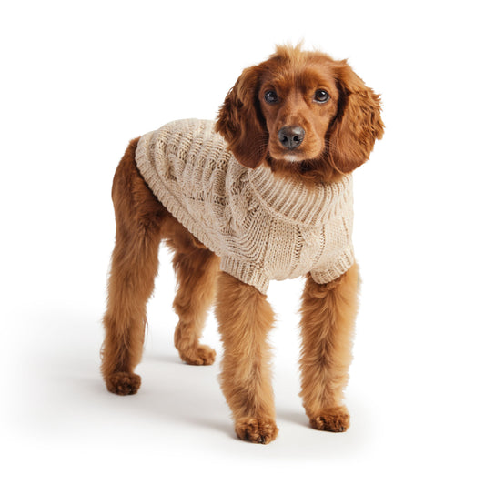 Chalet Sweater Oatmeal Dog Sweaters Premium Pet Supply - detail view