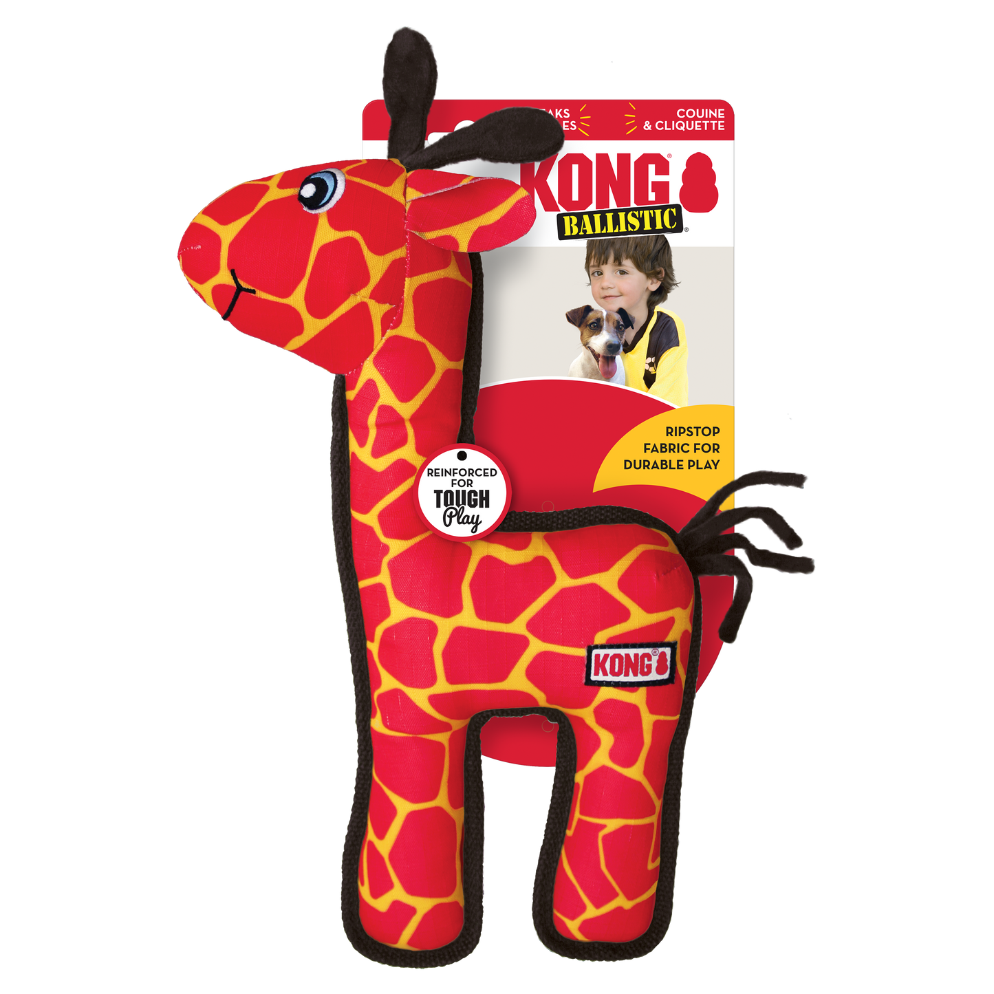 Kong Ballistic Giraffe Medium/Large - Dog Toy - The Family Pet