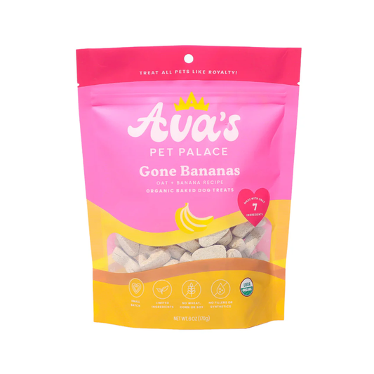 Ava's Pet Palace Organic Oven Baked Dog Treats - Gone Bananas (6 oz) / 2-Pack - Purrfect Pet Kingdom