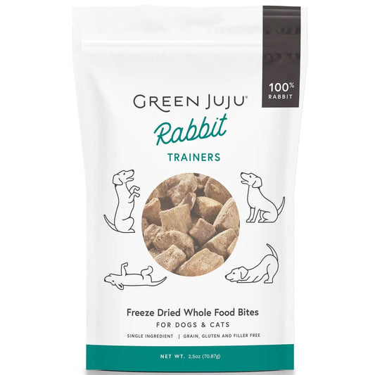 Green Juju Freeze Dried Rabbit Trainer Treats (2.5oz) - Freeze Dried Treats - The Family Pet