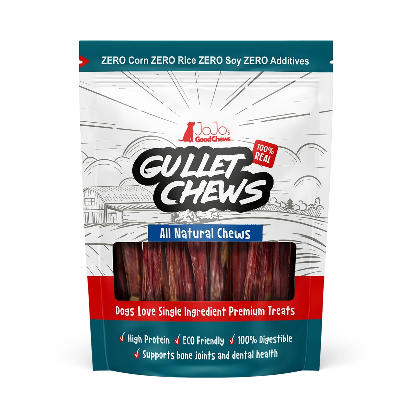 Beef Gullet Sticks 6 Inch Nutritious 5 Pack ๐ฆด