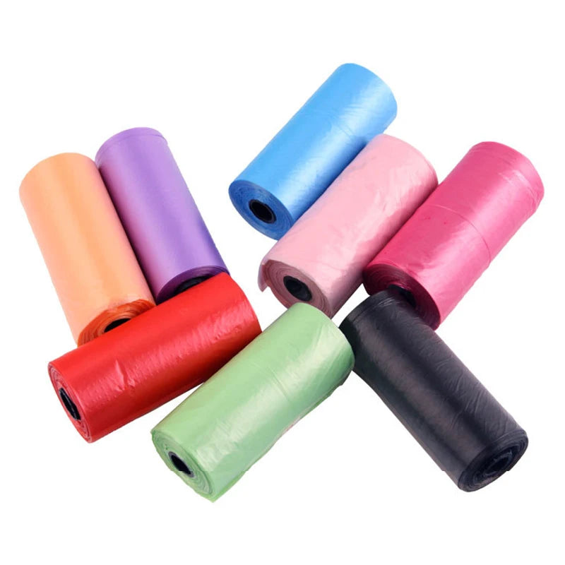 15 Bags Per Roll PE Dog Poop Bags Paw Print Pets Dogs Accessories for Dogs Cats Mascotas Products bolsas caca perro undefined - Purrfect Pet Kingdom