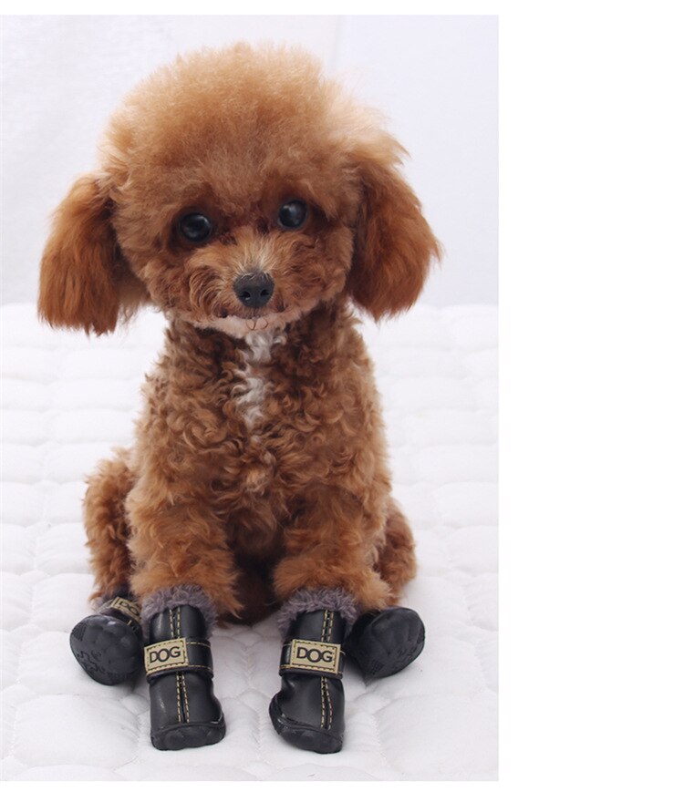 Dog Snow Boots Waterproof Fleece Lined Warm Winter 🥾