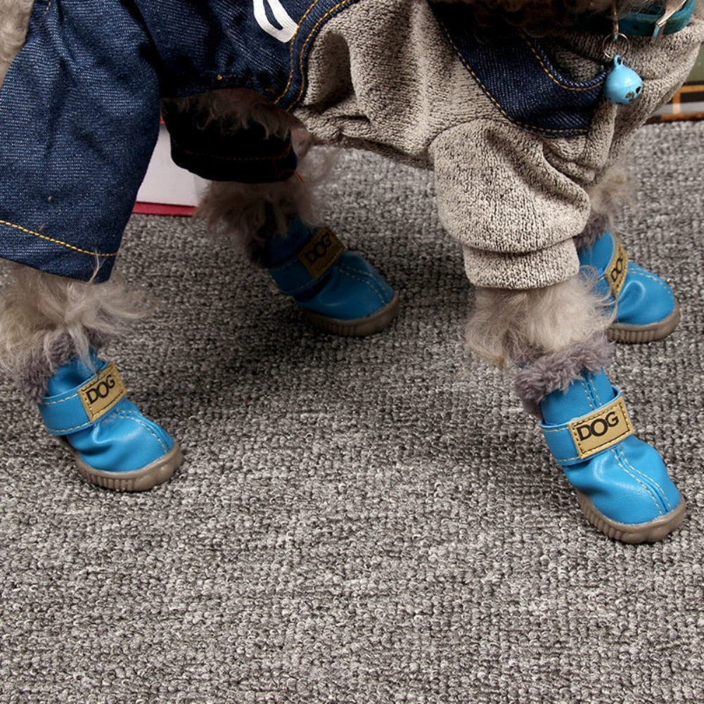 Dog Snow Boots Waterproof Fleece Lined Warm Winter 🥾