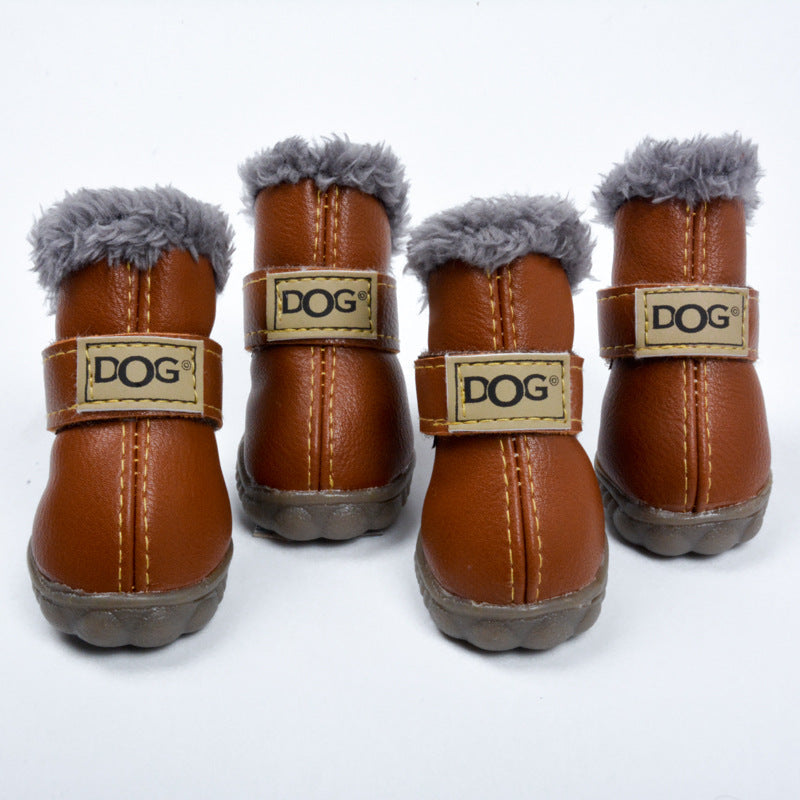 Dog Snow Boots Waterproof Fleece Lined Warm Winter 🥾