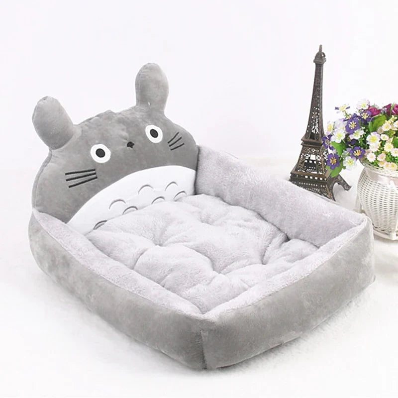 Cute Cartoon Pet Bed - Winter Warm Sofa for Small & Medium Dogs, Cats