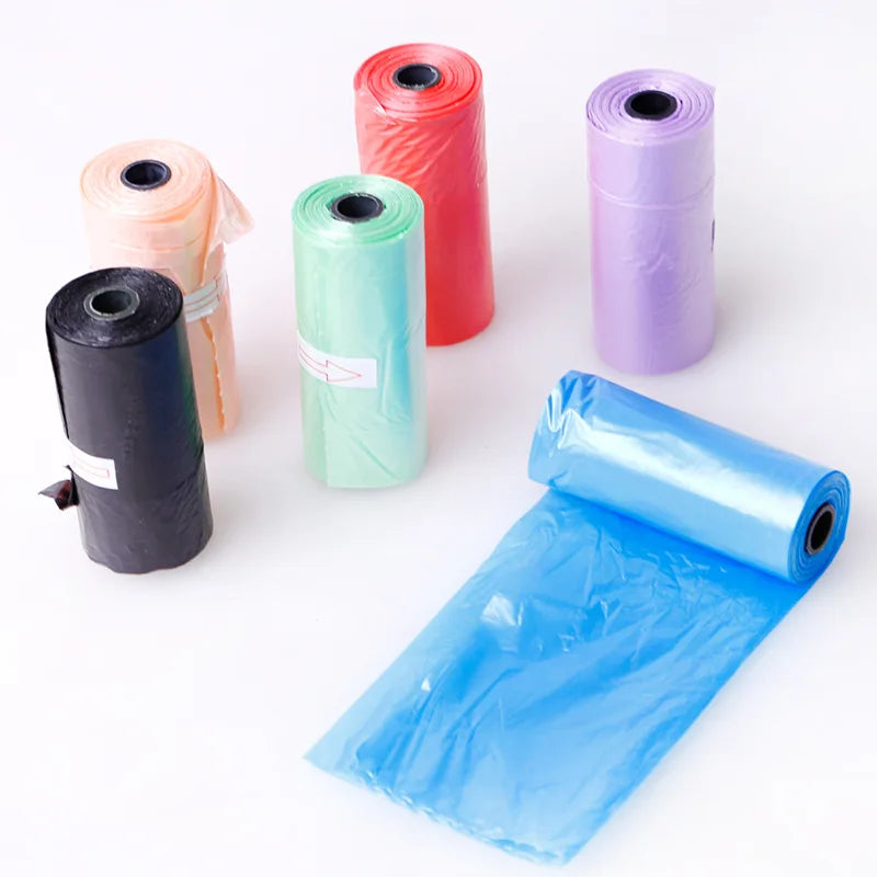 15 Bags Per Roll PE Dog Poop Bags Paw Print Pets Dogs Accessories for Dogs Cats Mascotas Products bolsas caca perro undefined - Purrfect Pet Kingdom