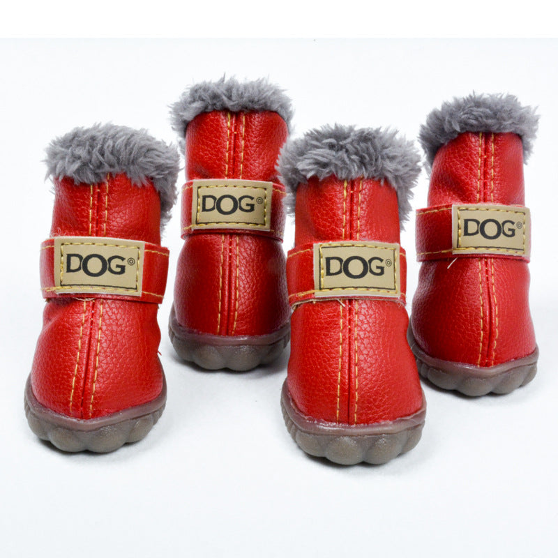 Dog Snow Boots Waterproof Fleece Lined Warm Winter 🥾