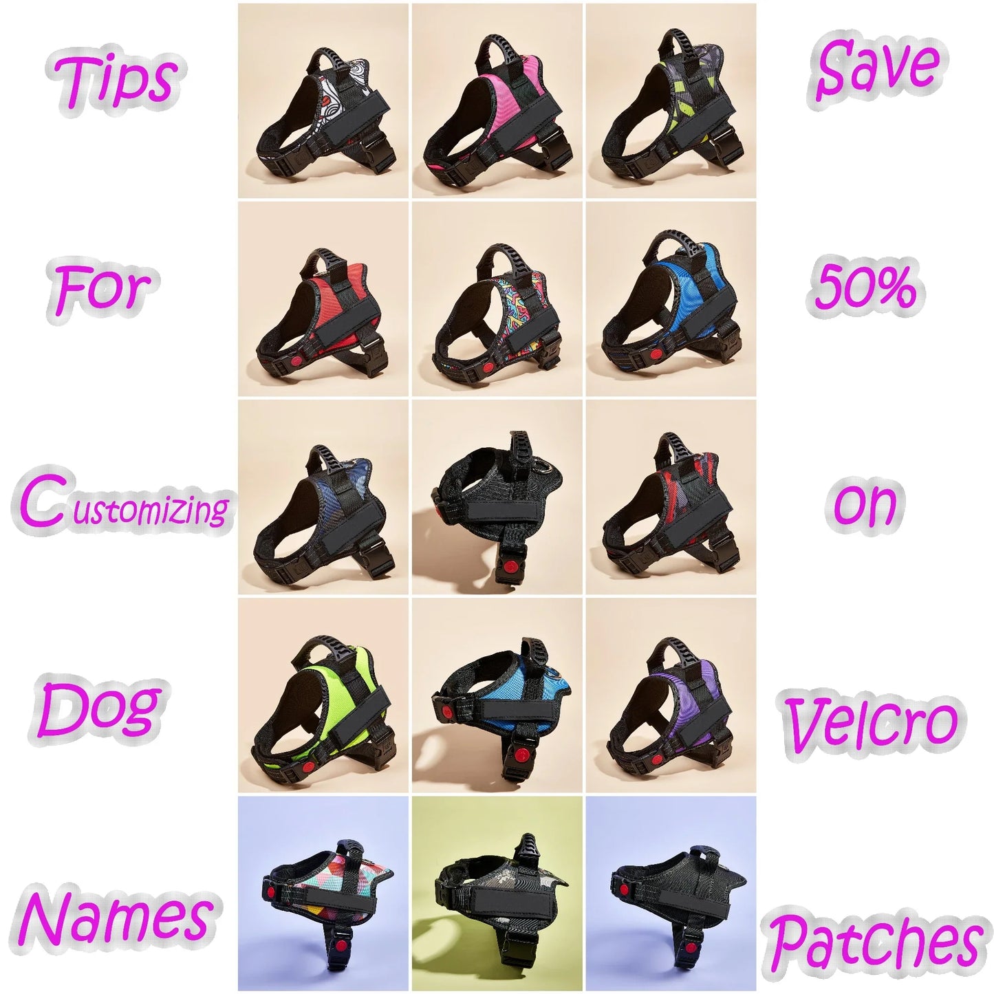 🦮 Professional Service Dog Harness - Custom ID Vest with Reflective Safety Design