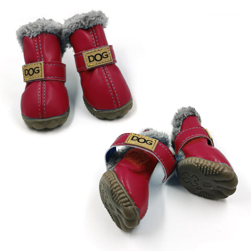 Dog Snow Boots Waterproof Fleece Lined Warm Winter 🥾