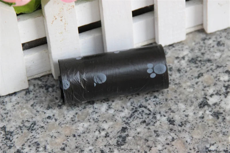 15 Bags Per Roll PE Dog Poop Bags Paw Print Pets Dogs Accessories for Dogs Cats Mascotas Products bolsas caca perro undefined - Purrfect Pet Kingdom