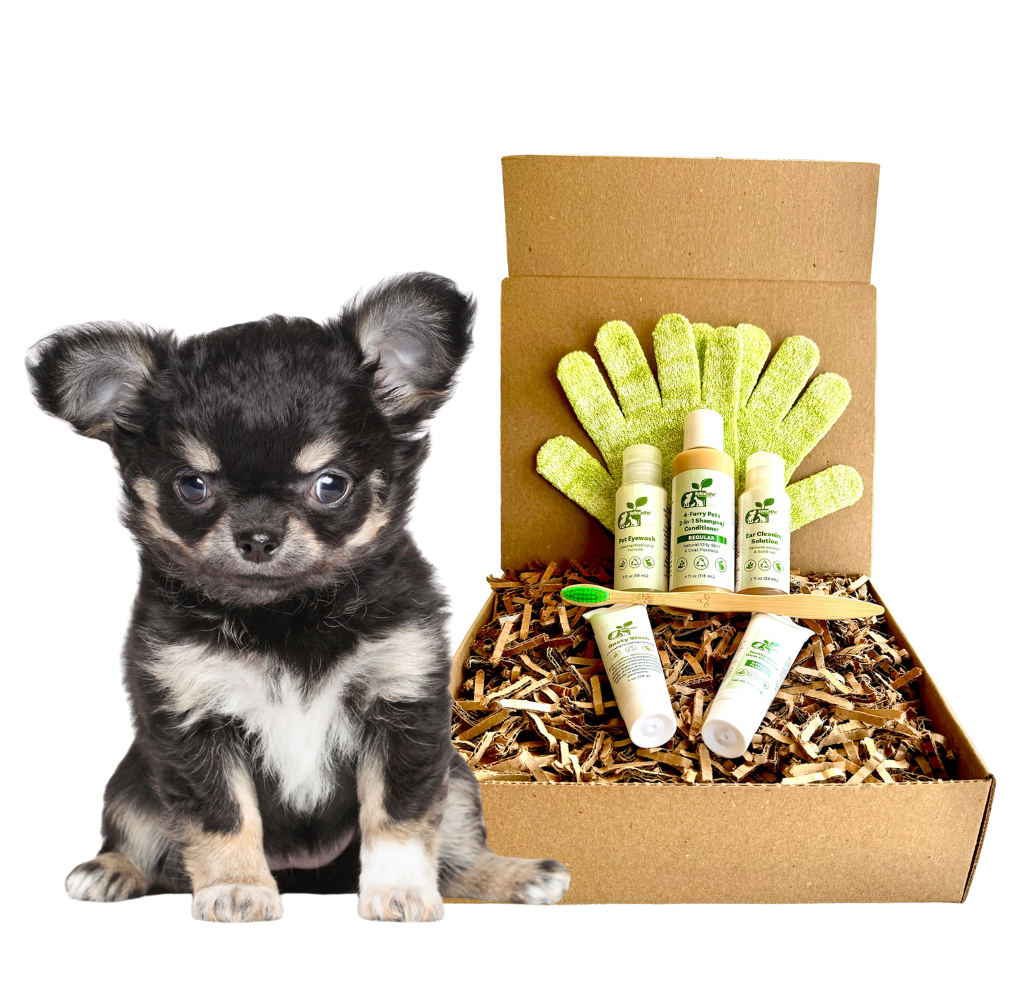4 - FURRY DOGS *SENSITIVE GROOMING KIT - 4 Furry Friends - ReNewedPet